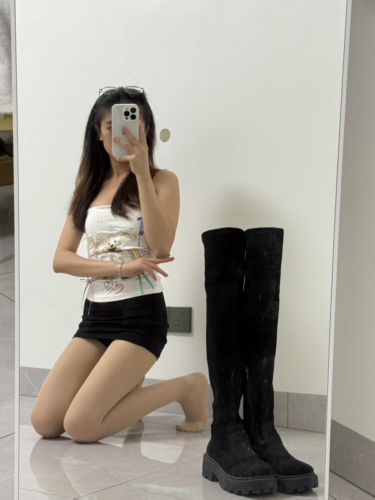 杨铃玉 肉丝玉足包臀裙【66P】