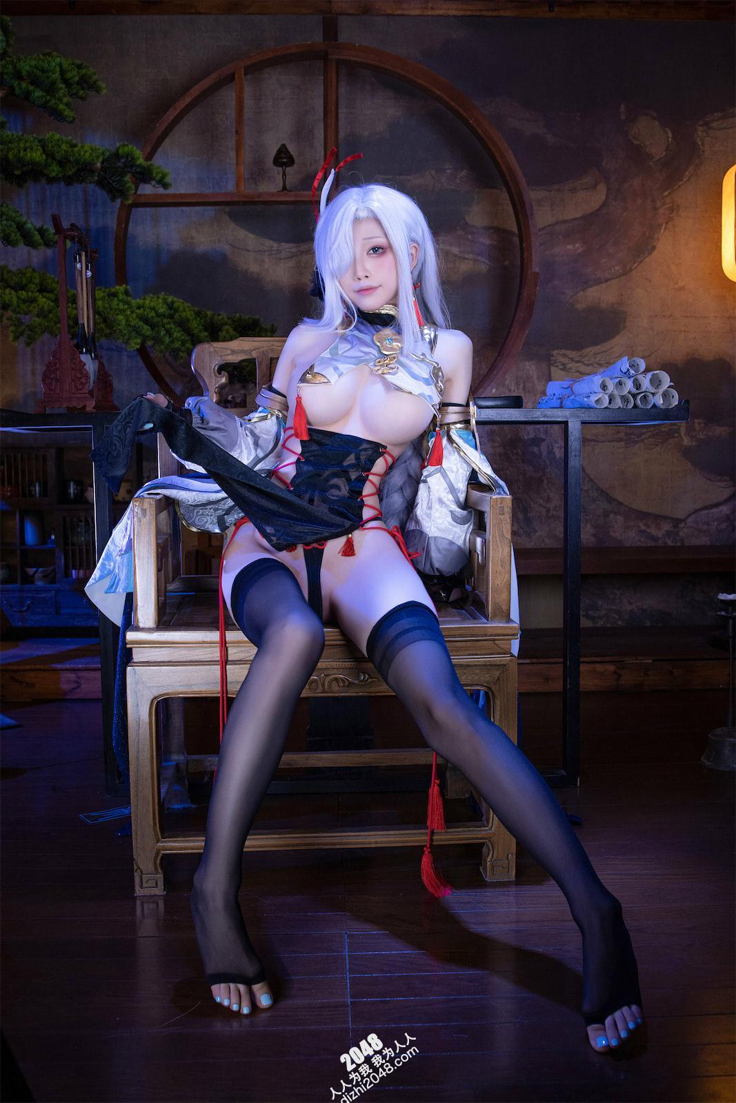 【30p】黑丝申鹤旗袍