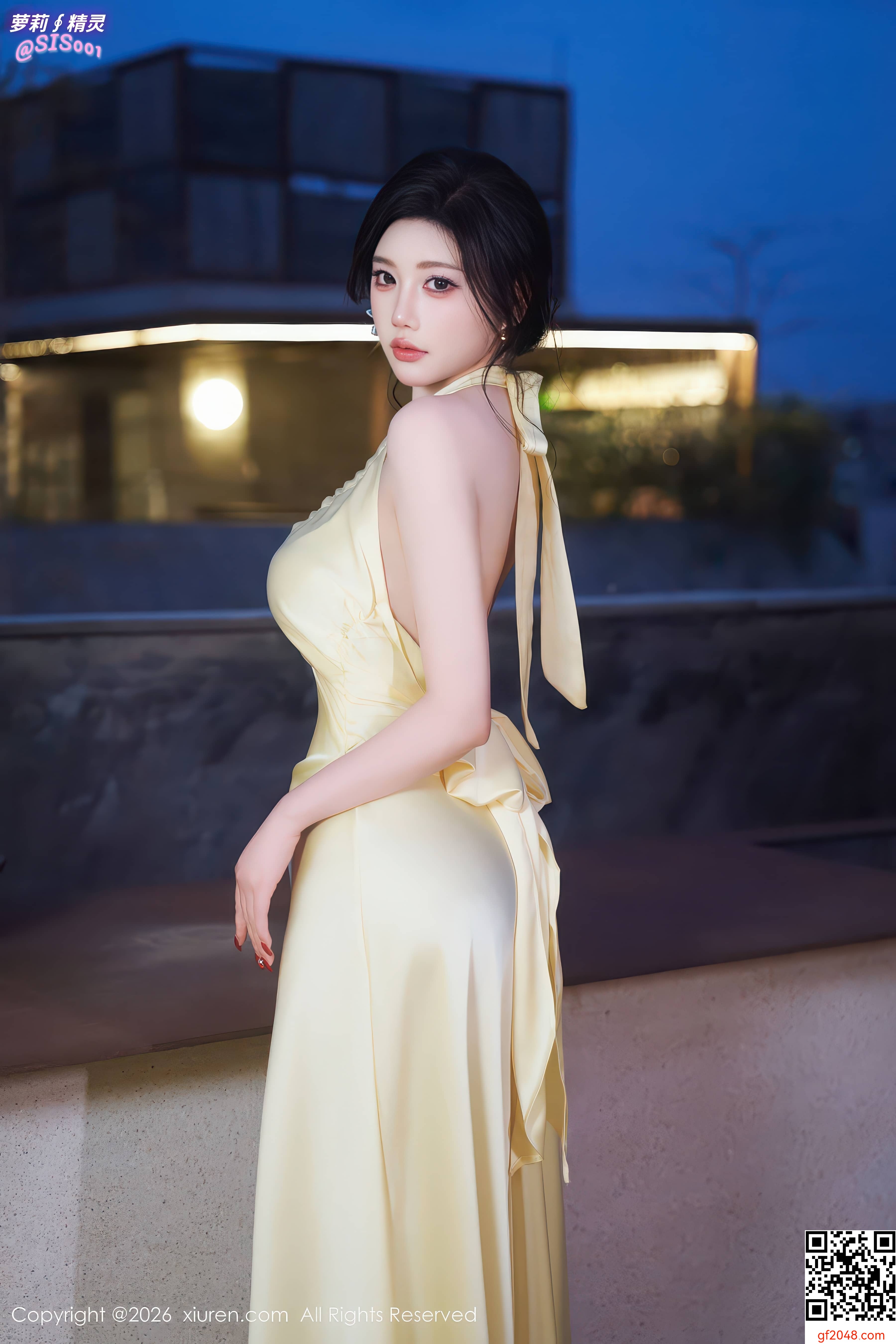 【达人组出品】[XiuRen秀人网] 2026.01.07 No.11206 杨晨晨. 性感黄色连衣裙露白色内衣配白丝吊袜秀美腿诱惑写真 [76P]