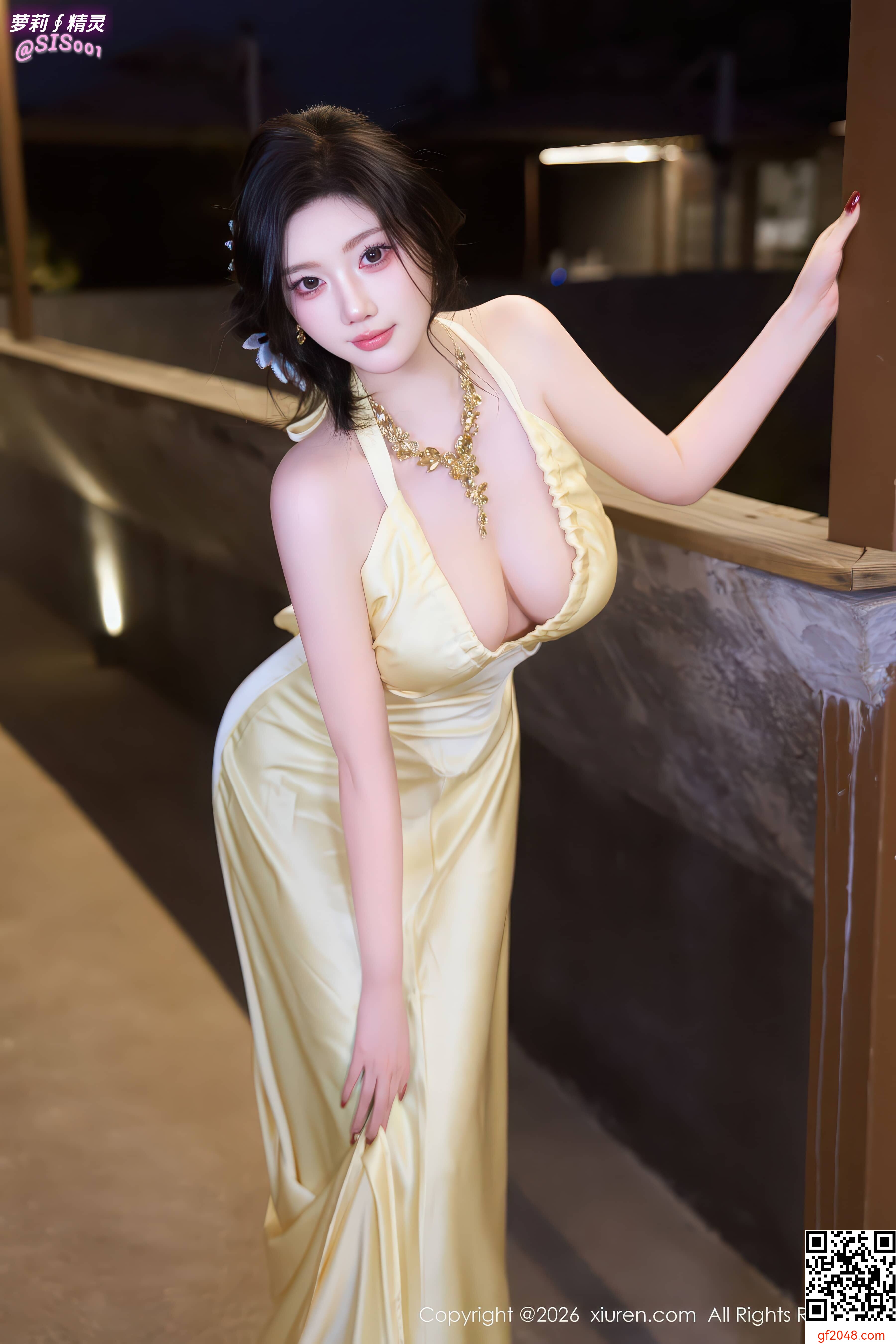 【达人组出品】[XiuRen秀人网] 2026.01.07 No.11206 杨晨晨. 性感黄色连衣裙露白色内衣配白丝吊袜秀美腿诱惑写真 [76P]