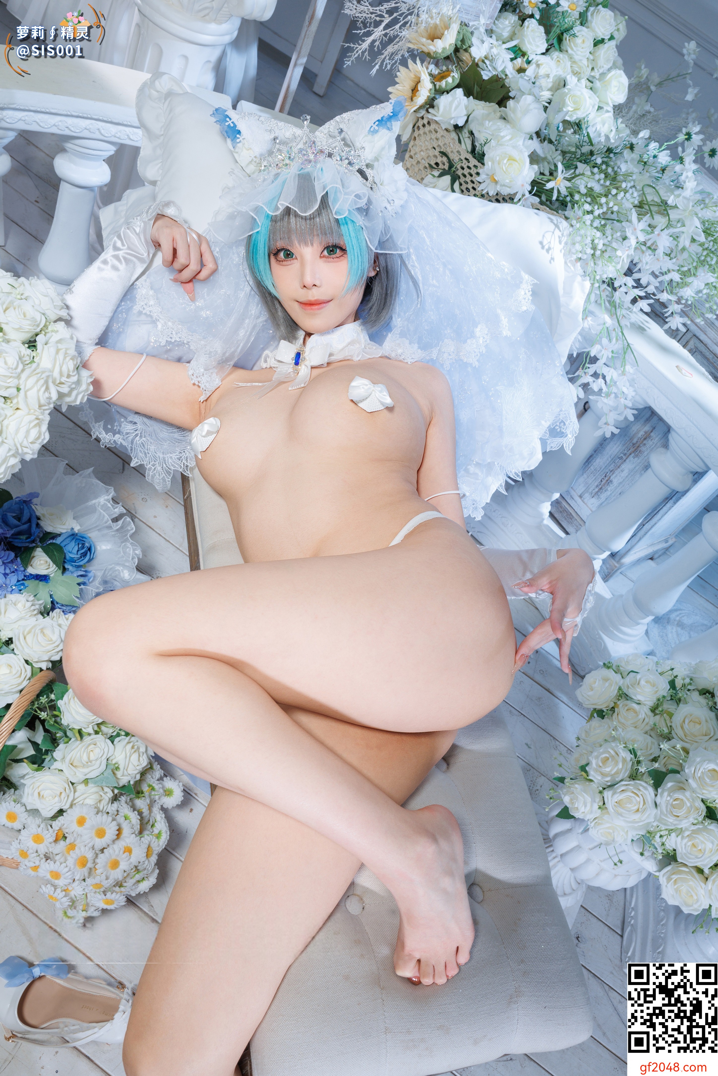 【达人组出品】Coser@蜜汁猫裘 - 柴郡花嫁 [125P]