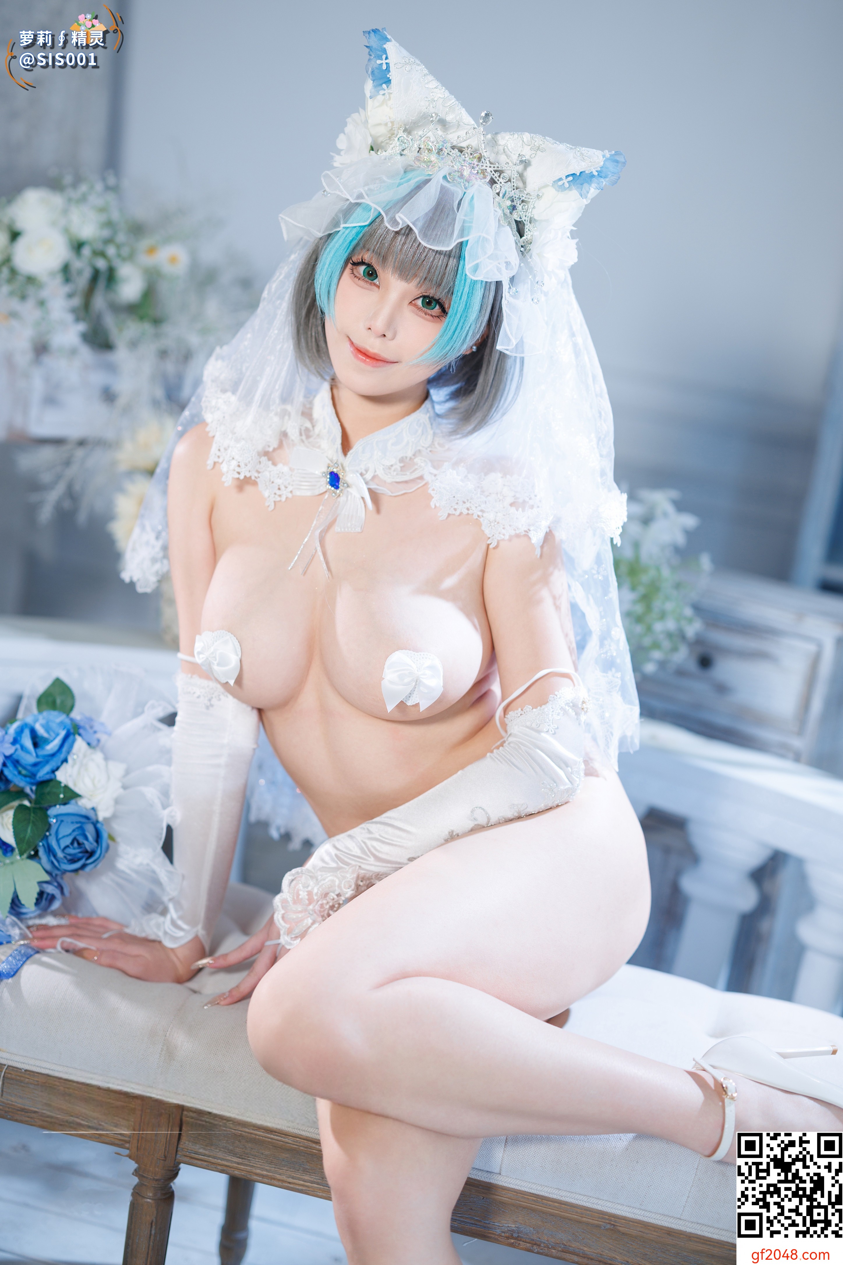 【达人组出品】Coser@蜜汁猫裘 - 柴郡花嫁 [125P]