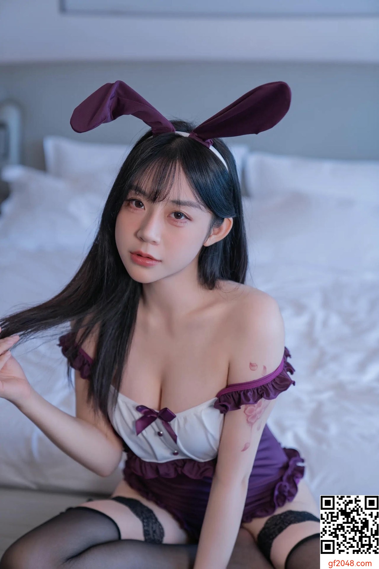 【網路收集系列】YITUYU .. 紫調兔耳邂逅溫柔 一元同學Jodie【57P】