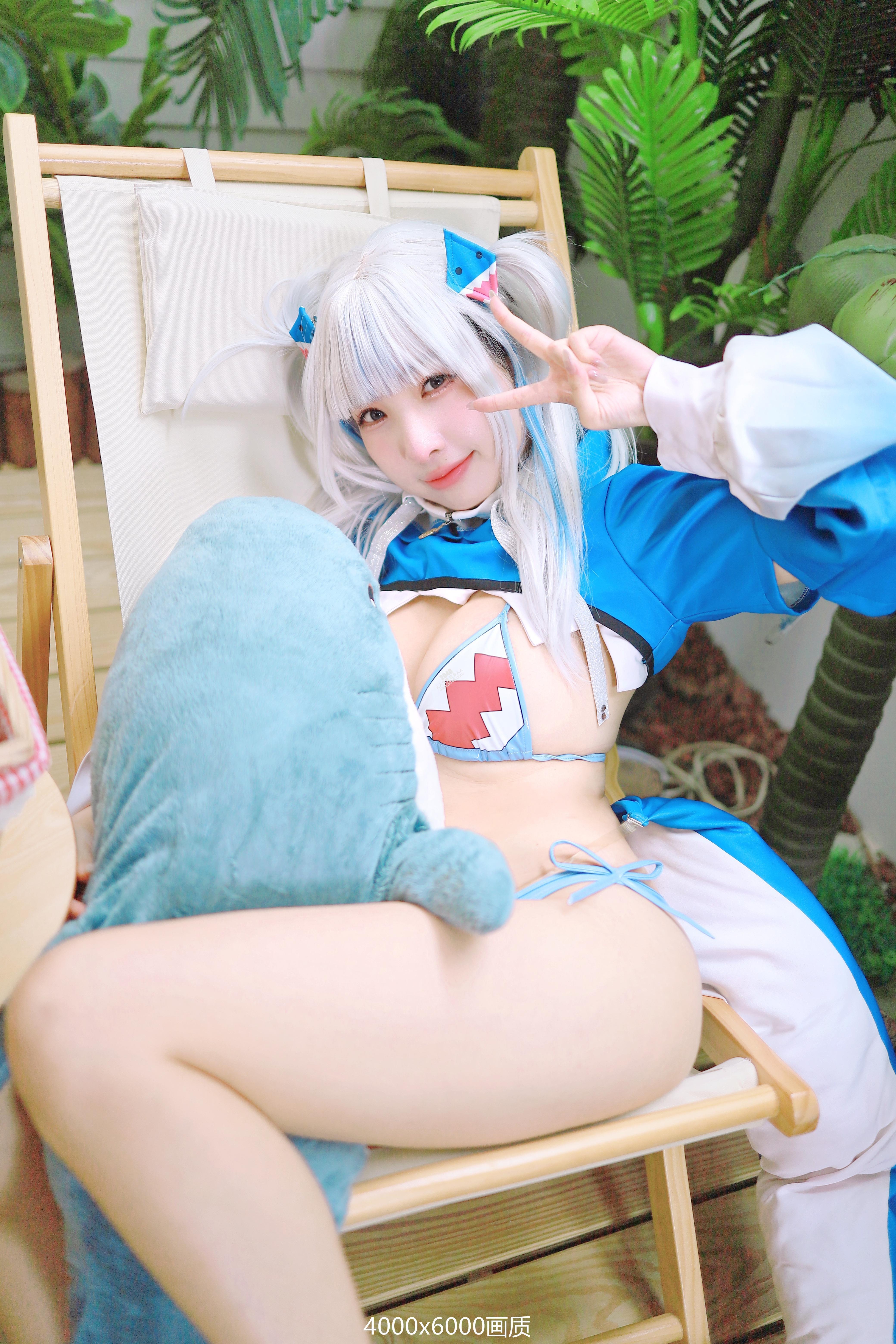 慕慕momo  Gura 鲨鱼制服【30P】