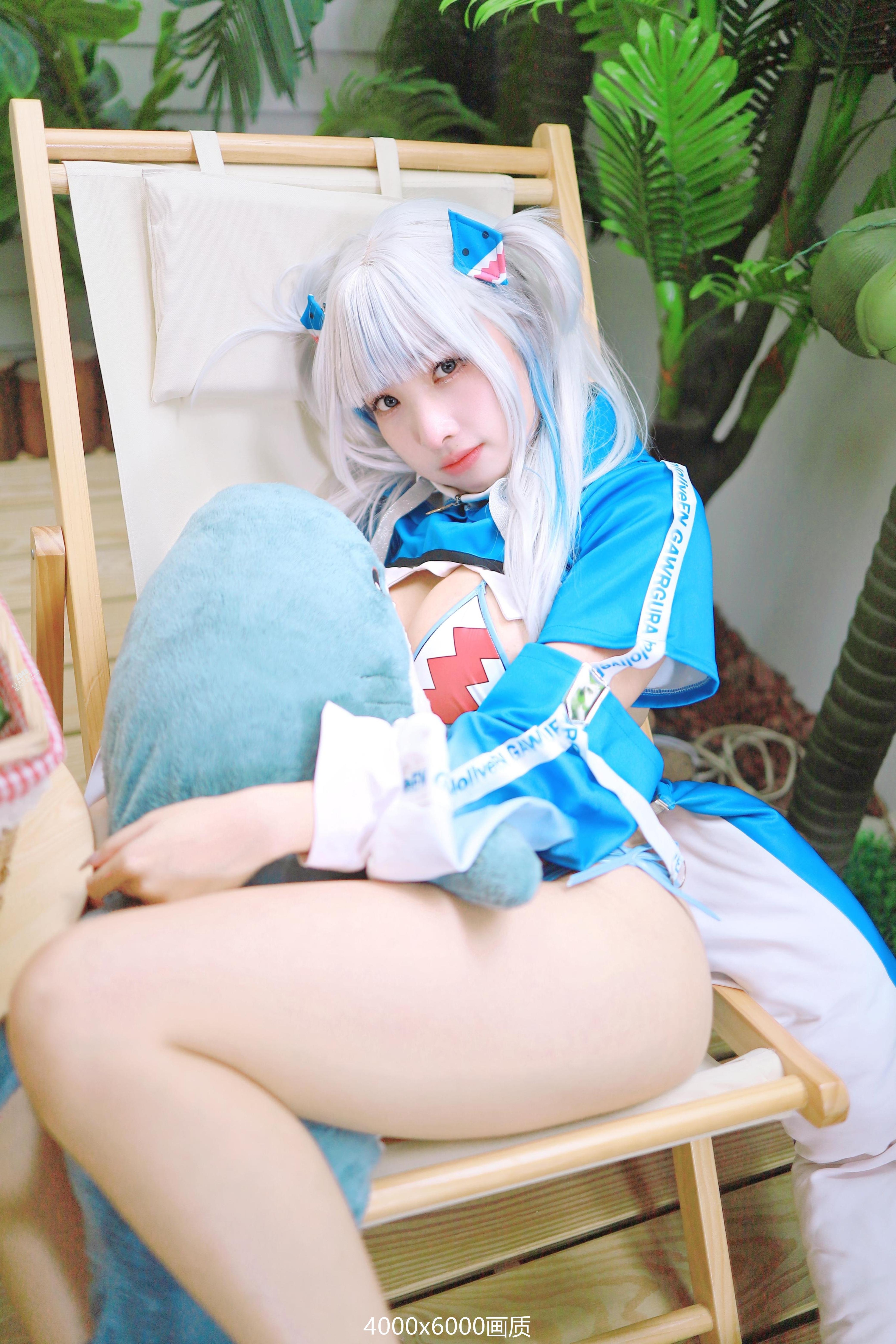 慕慕momo  Gura 鲨鱼制服【30P】