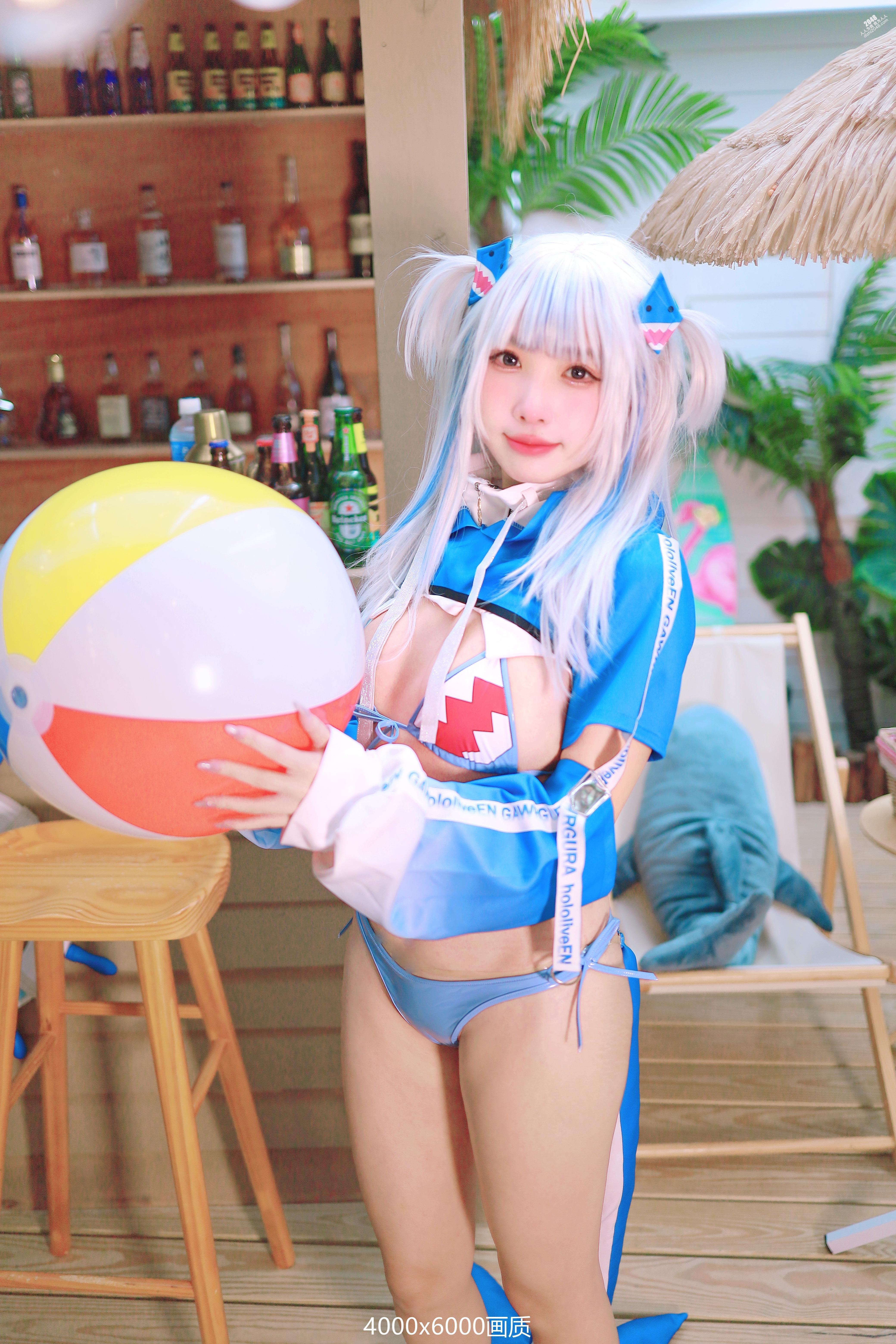 慕慕momo  Gura 鲨鱼制服【30P】