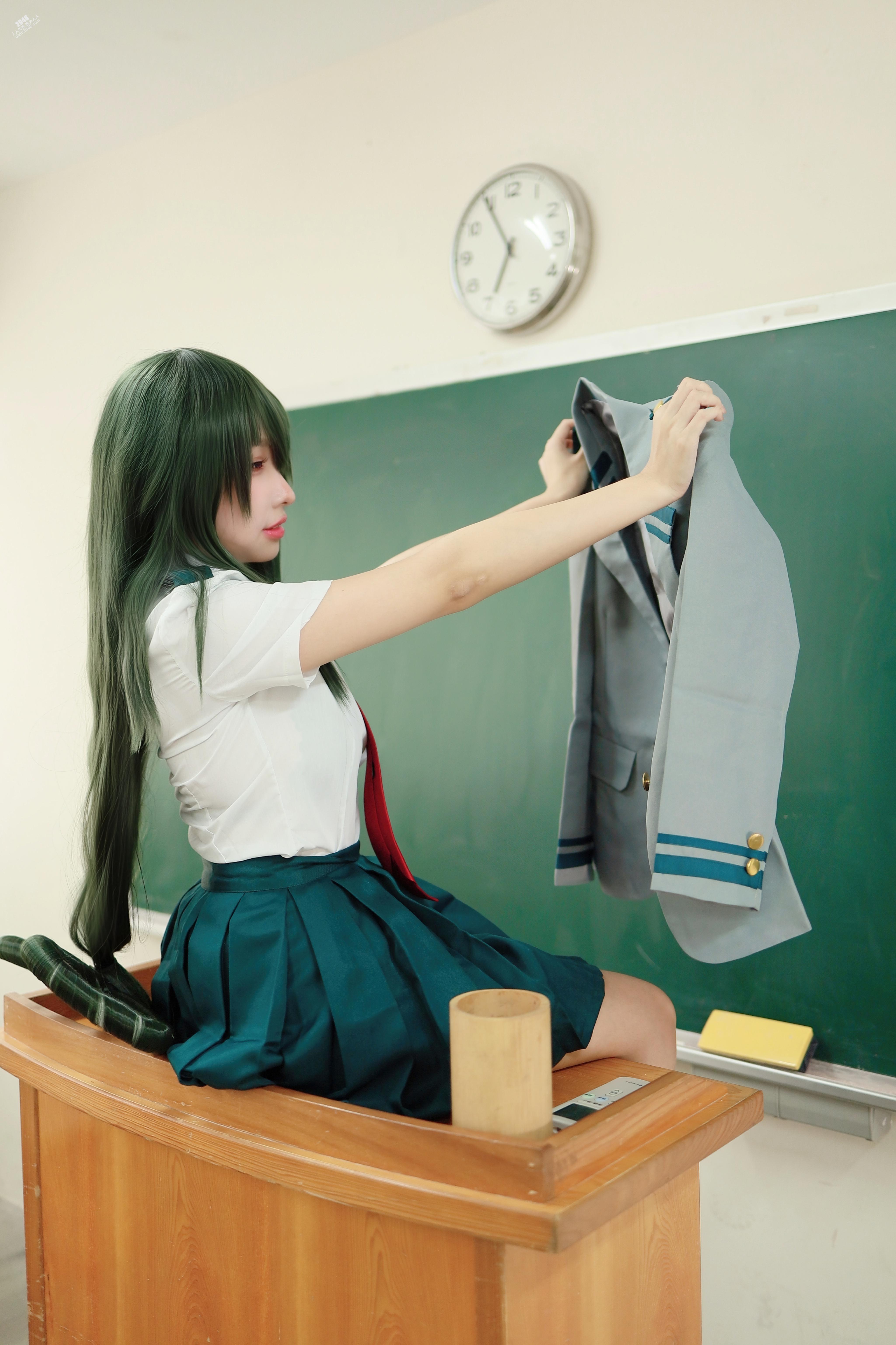 慕慕momo  蛙吹梅雨 學生服 Asui Tsuyu 【27P】