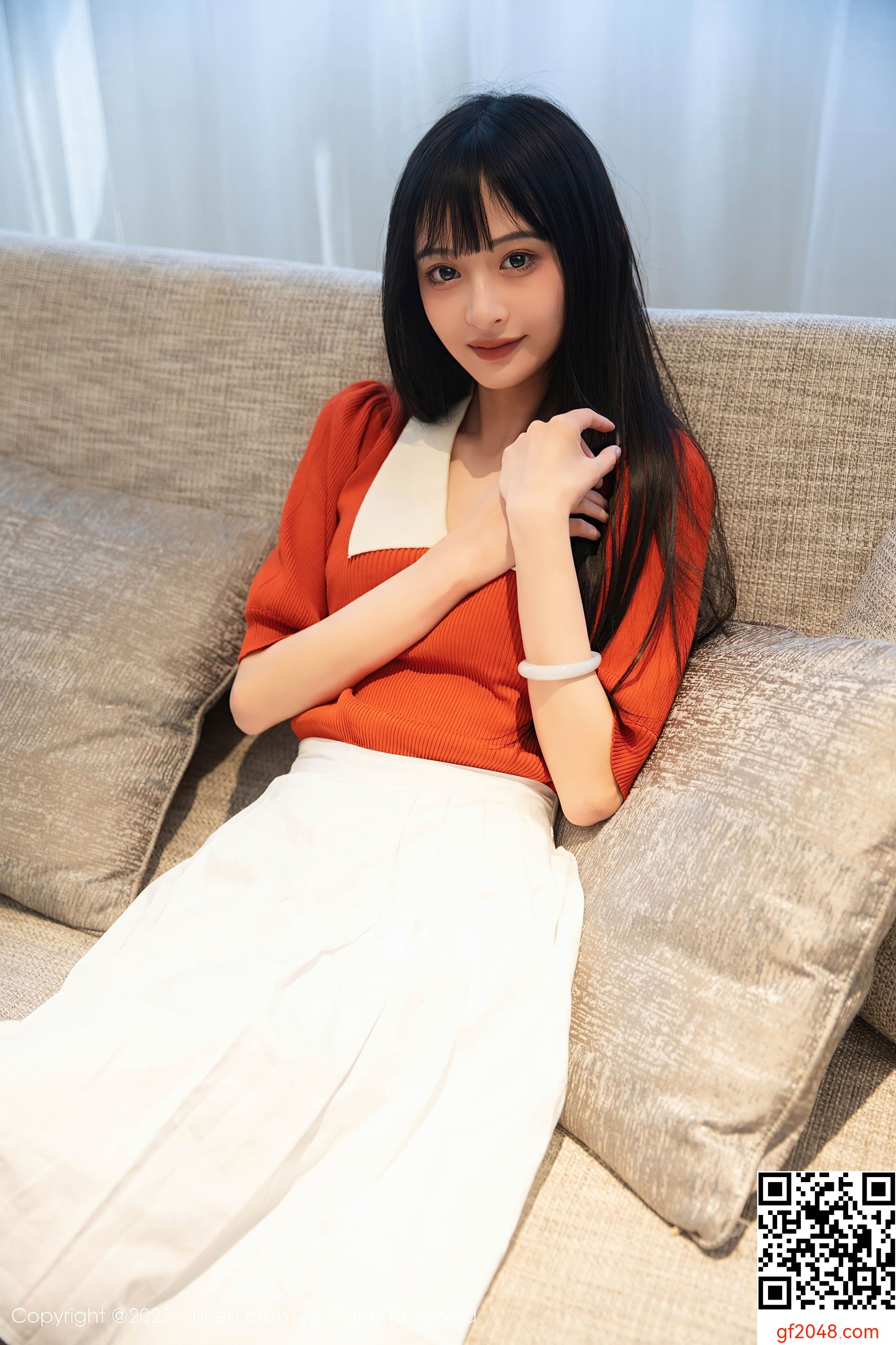 [XiuRen秀人网] No.10247 茂木希子 橙色T恤