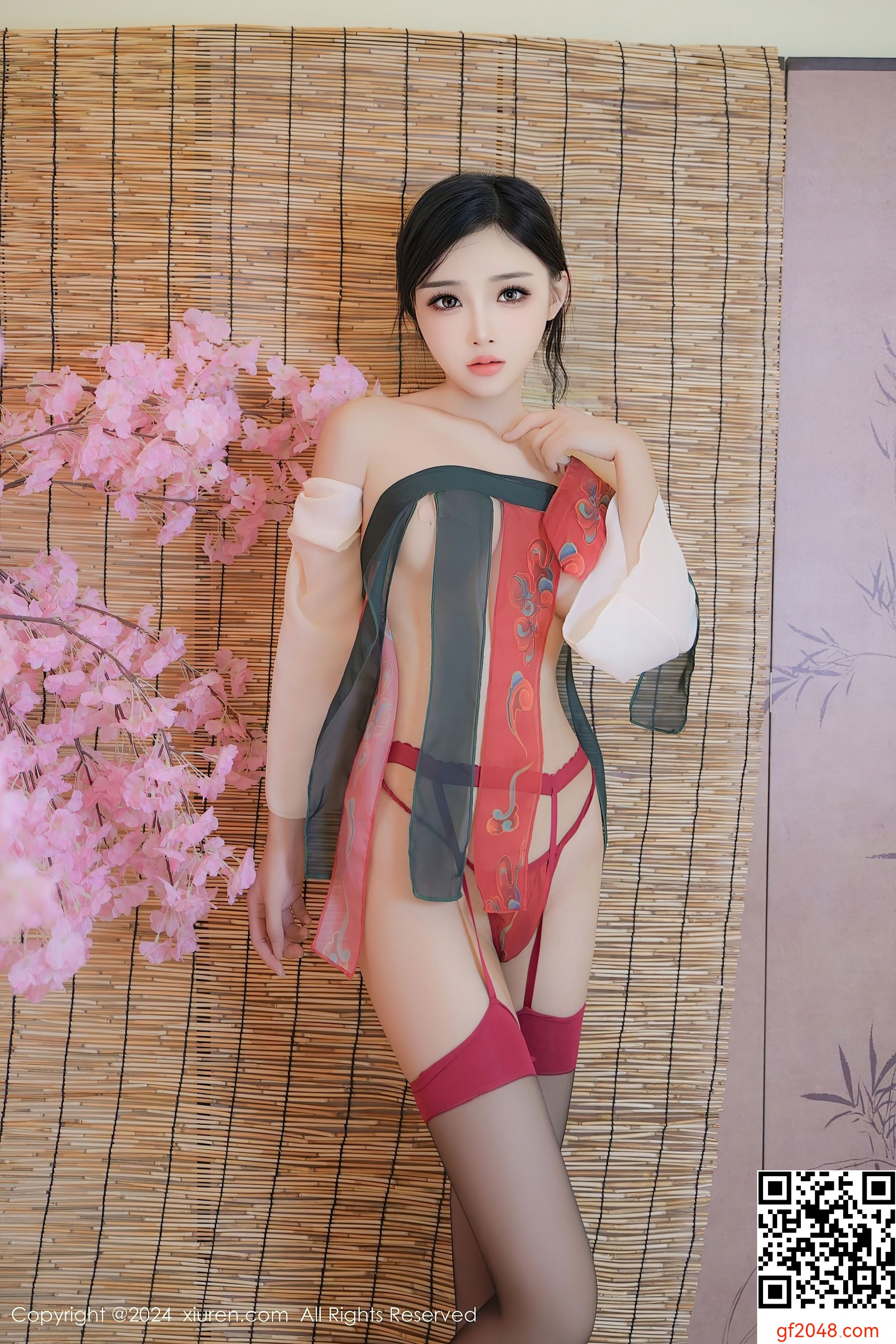 [XiuRen秀人网] No.9351 妙可可Cheese 黑丝美腿