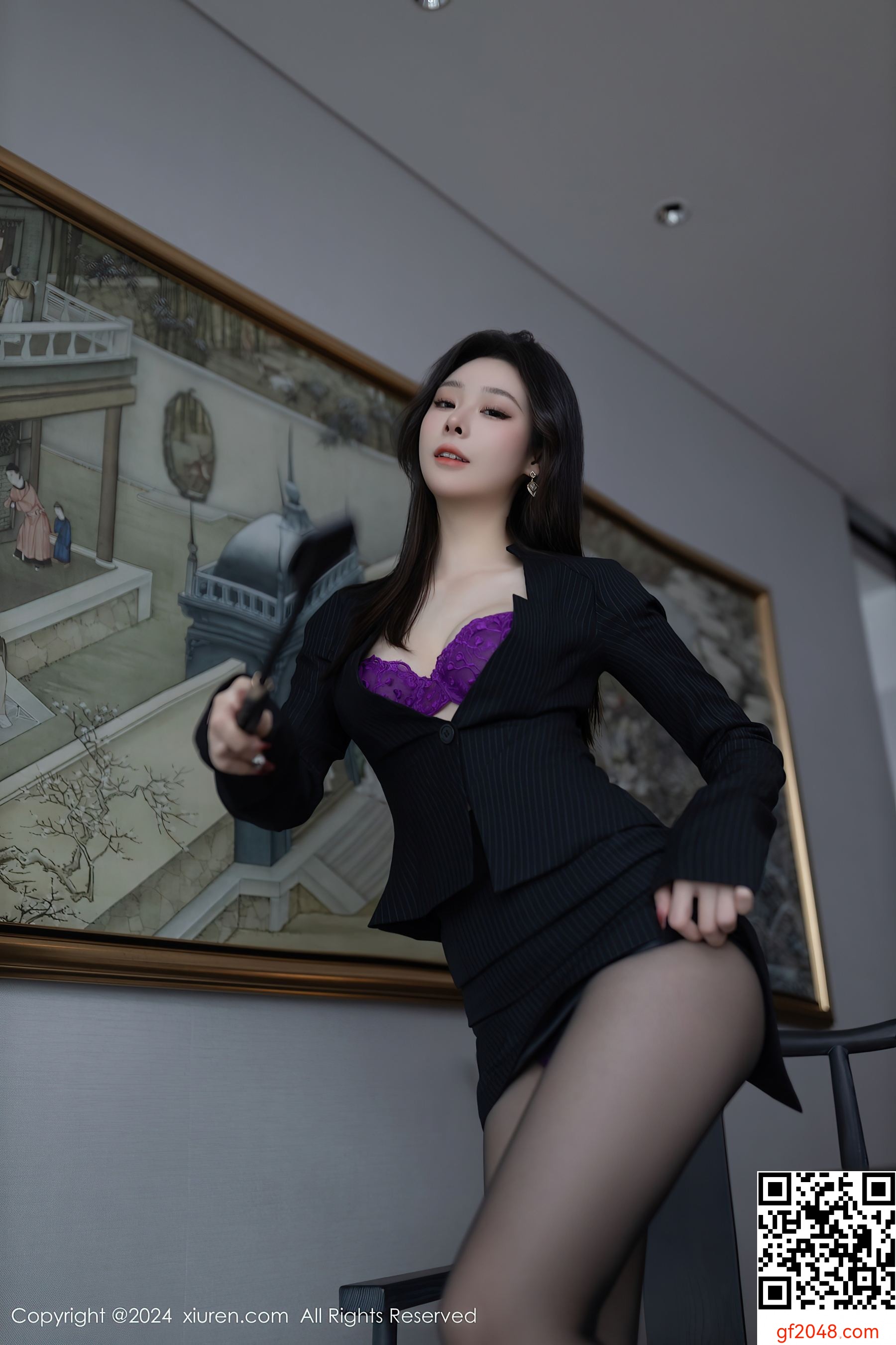 [XiuRen秀人网] No.8626 小逗逗 黑丝美腿