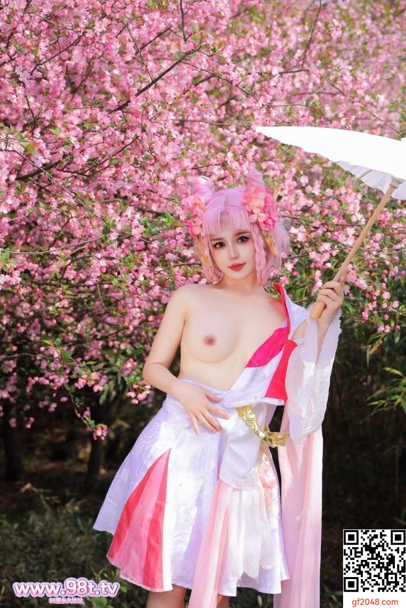 樱花树下的顶级白虎[58P]